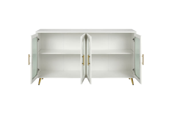 TV Stand for 65+ Inch TV, Wood TV Stand with Storage Cabinet & Adjustable Shelves, Media TV Console for Living Room Bedroom