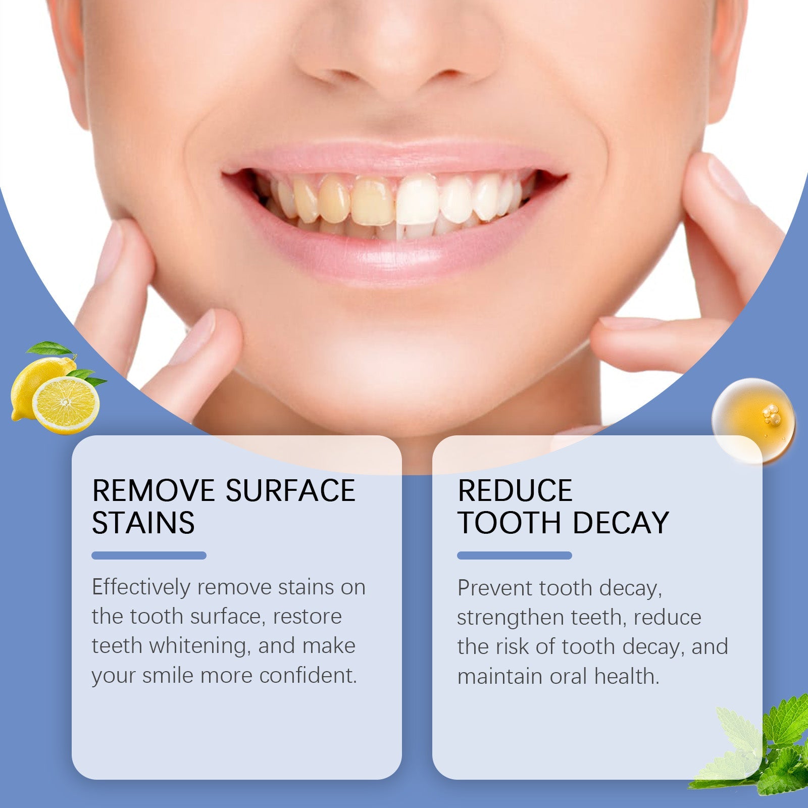 Triple Teeth Mouthwash, A Fresh Mint Daily Mild Odor Cleaning Teeth Mouthwash