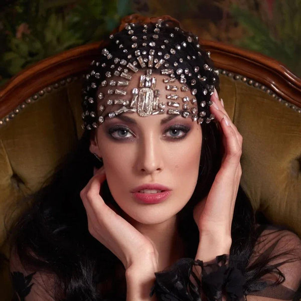 Rhinestone Bridal Headband Hat Forehead Hair Accessories Fashion Jewelry Wedding Crystal Head Chain Women Headpiece Gifts