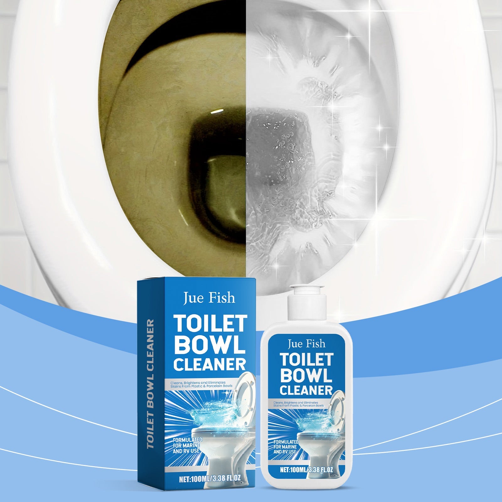 Toilet Stain Remover, Toilet Seat Portable Clean Ceramic Stains And Urine Stains