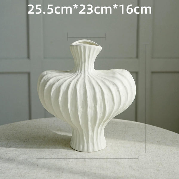 Plastic art imitation ceramic vase high-end decoration for living room desktop decoration