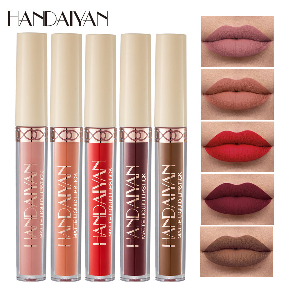 HANDAIYAN Popular Matte Matte Velvet 12 Colors Lip Gloss Liquid Lipstick Lip Glaze