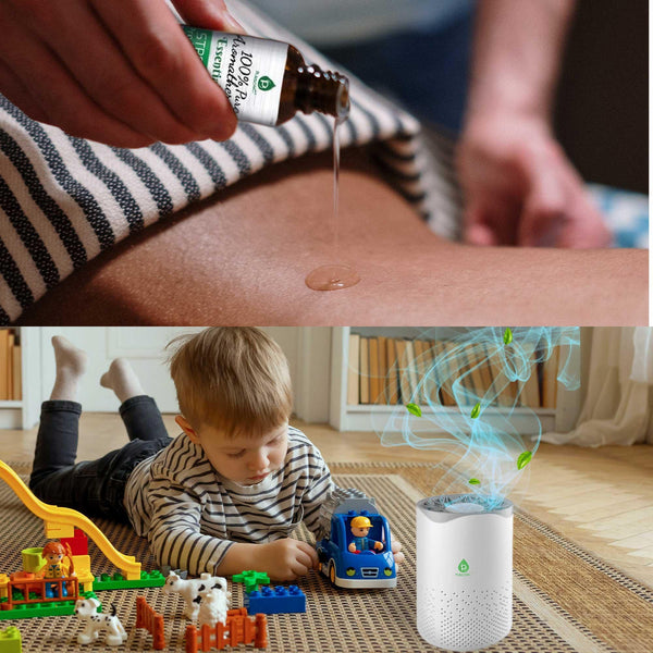 Pursonic Air Purifier with 6-Pack Premium Essential Oils Collection - Gifts for You 'n Me