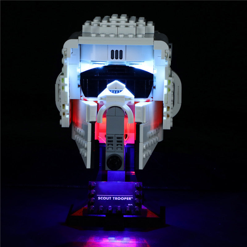 YEABRICKS is compatible with LEGO Star Wars 75305 Scout Helmet LED Lighting Building Blocks Assembly Lights