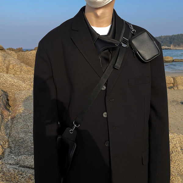 Casual Simple Dumpling Bag Trendy New Fashion Nylon Two-In-One Shoulder Messenger Bag For Men