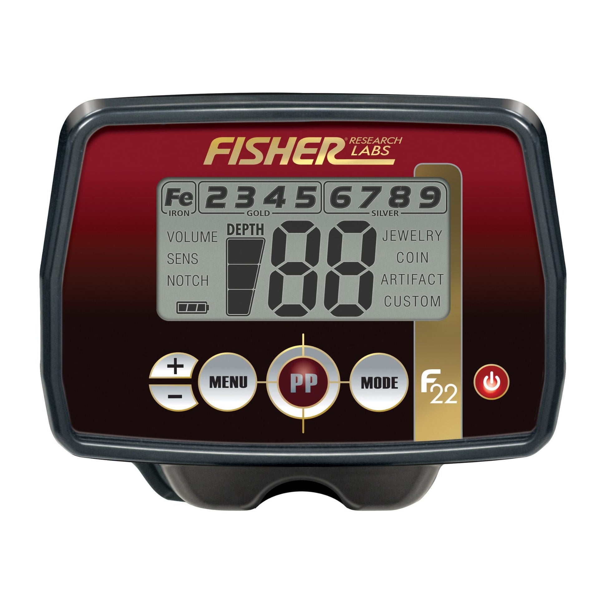 Fisher F22 Weatherproof Metal Detector