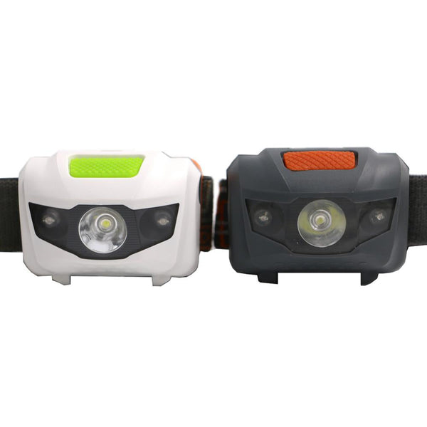 R3 + 2LED 800 Lumens 4 Modes Mini Headlamp Outdoor Headlight Waterproof  Lantern Use AAA Battery