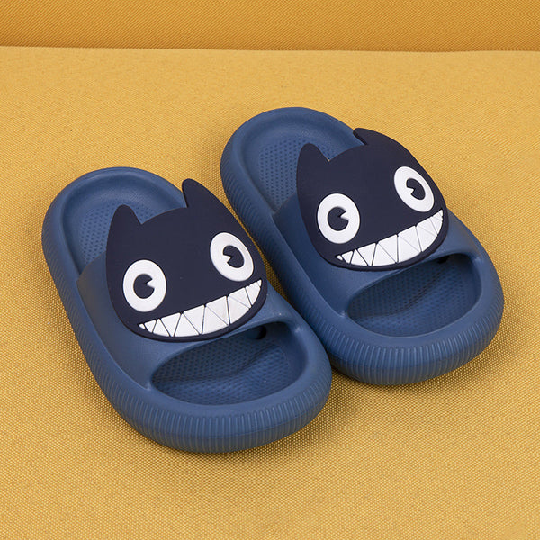 Big-Eyed Black Cat Cartoon Sandals One-Piece Soft Bottom Soft Face Parent-Child Amazon Baby Children's Slippers