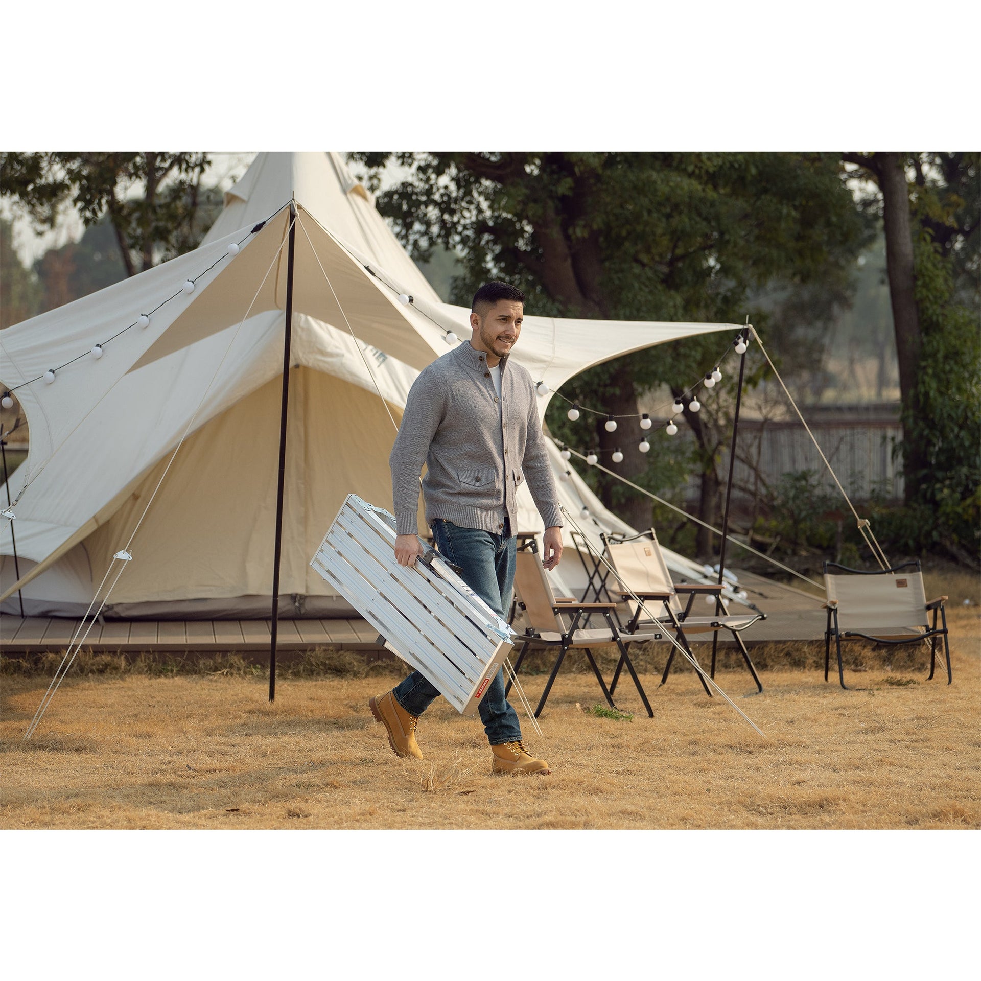 Work Platform Aluminum Portable Bench Folding Ladder ANSI Capacity 225 LBS 40