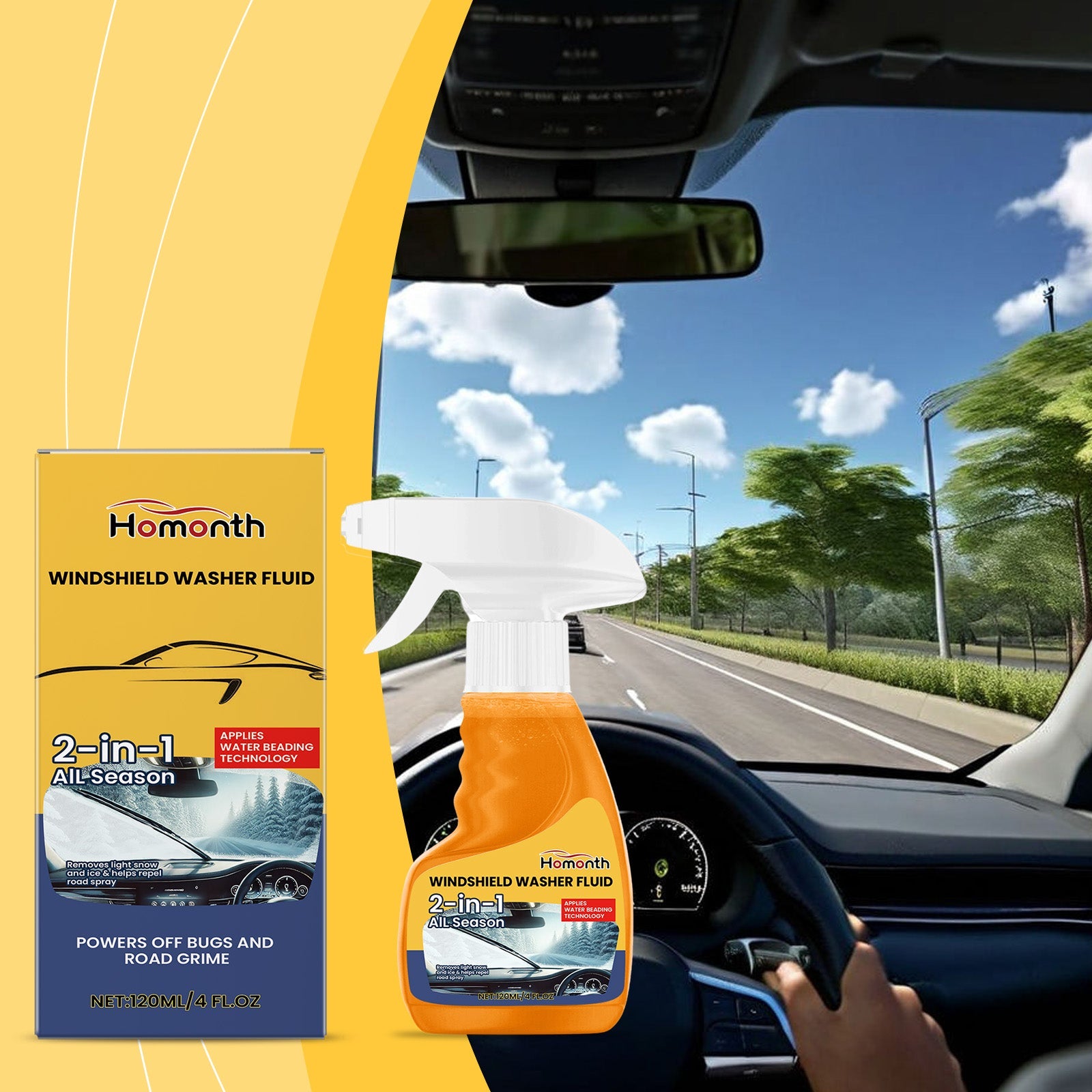 Windshield Cleaner Car Windshield Cleaner Window Decontamination Rain-Proof Cleaner