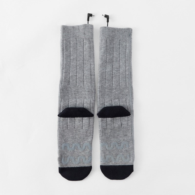 Heating socks, warm electric socks, USB charging long tube skiing socks, men's and women's winter heating and foot warming socks