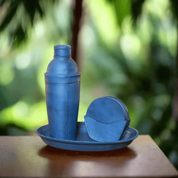 Coctelera | Leather Cocktail Shaker + Jigger