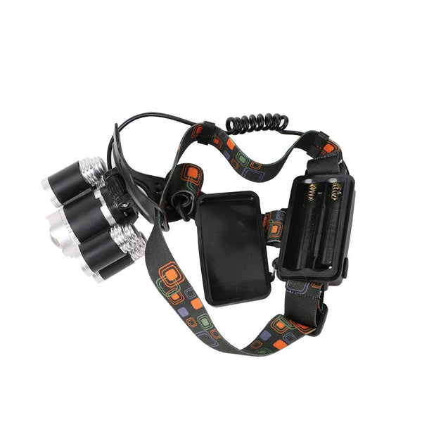 12000Lm XML T6 5 LED Headlight 4 Modes Torch 2x18650 battery+ Car charger