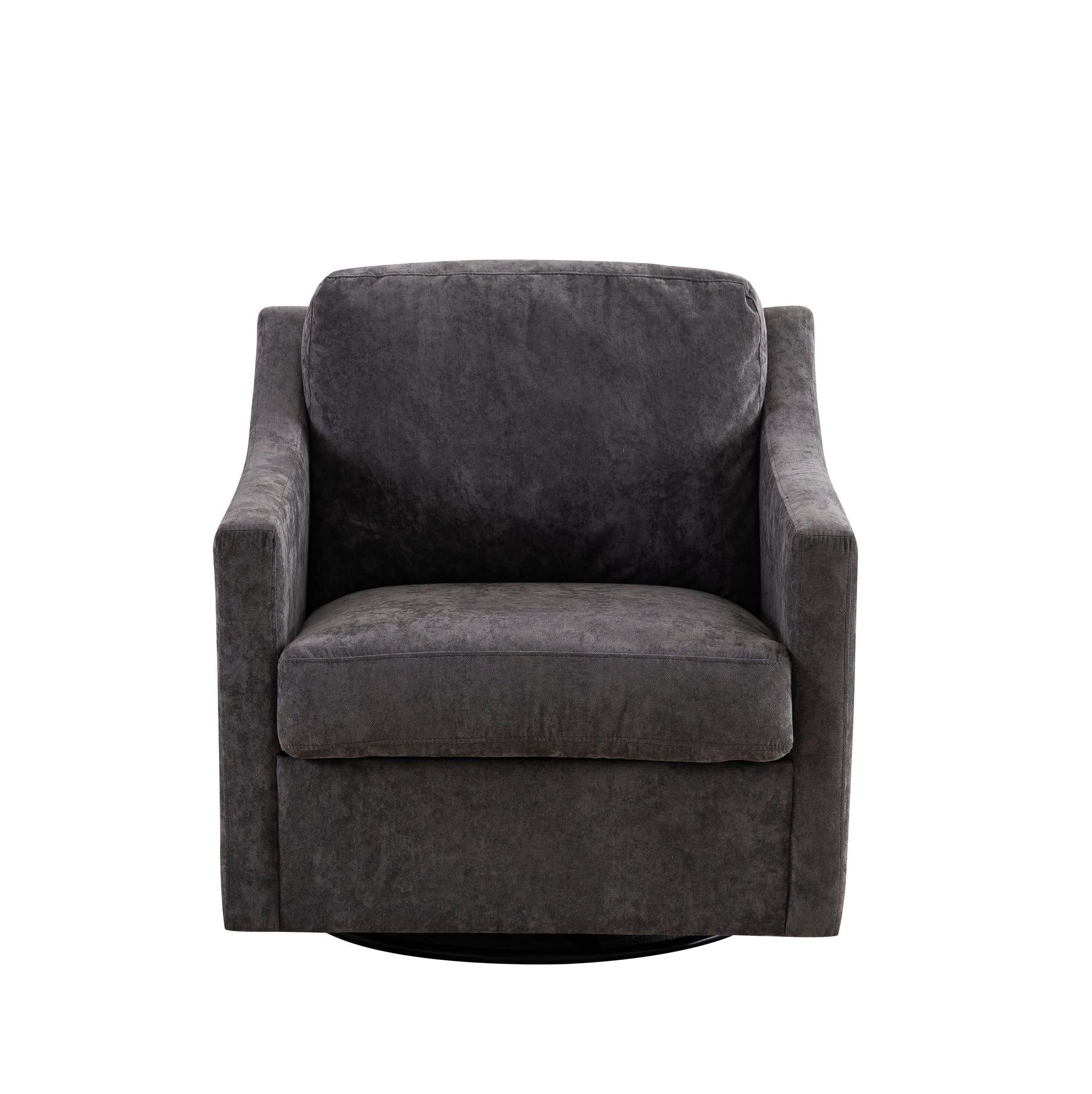 Large swivel chair, soft cushion armchair, modern chair, skin friendly gradient linen fabric, comfortable sitting gray