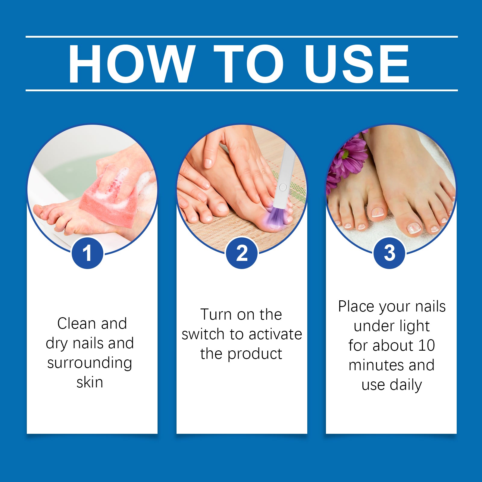 Toenail Care Hand Nail Cleaning Care Strong Gentle Repair Damaged Nails Care Device