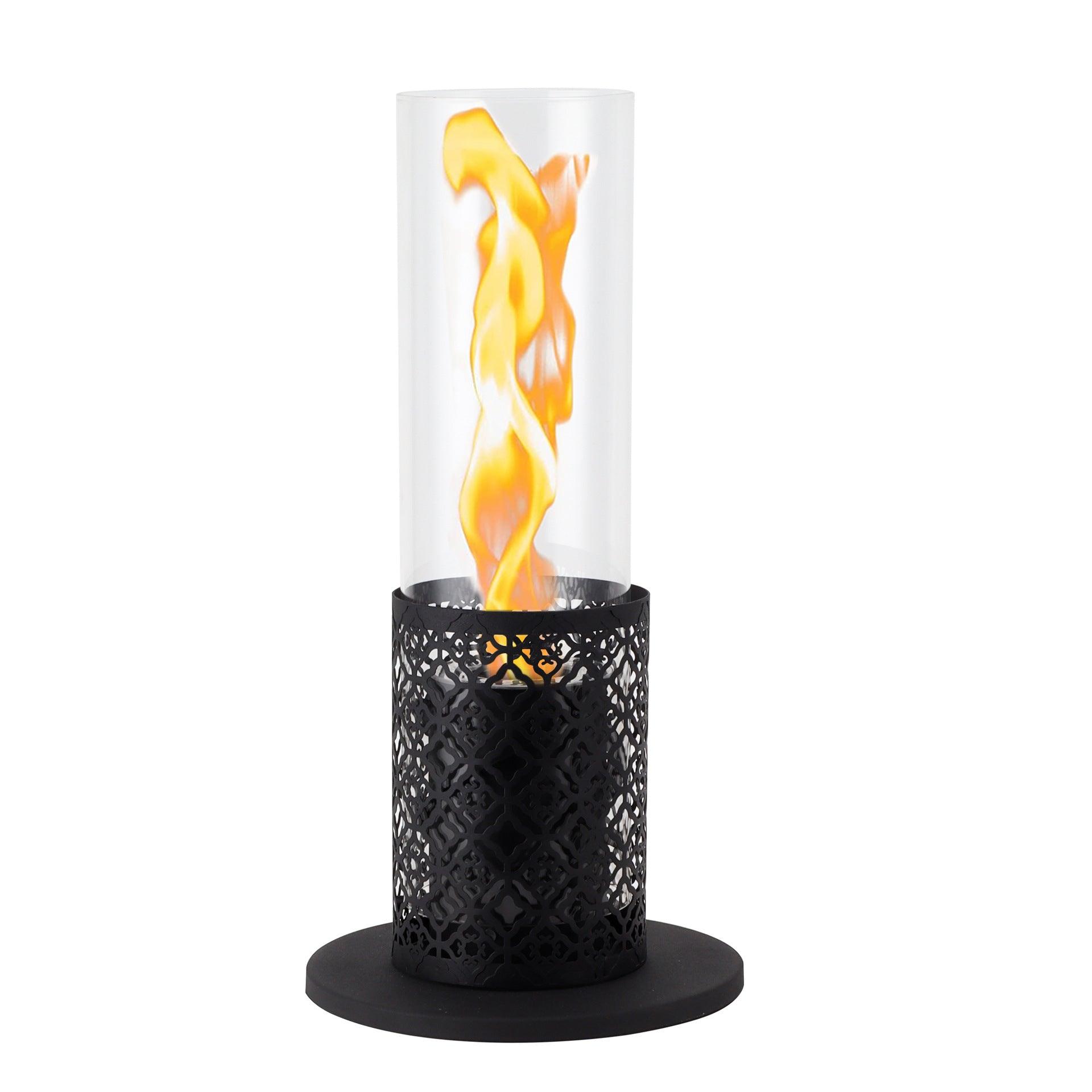 Fireplace circular small plug-in torch hurricane flame long glass tube alcohol lamp
