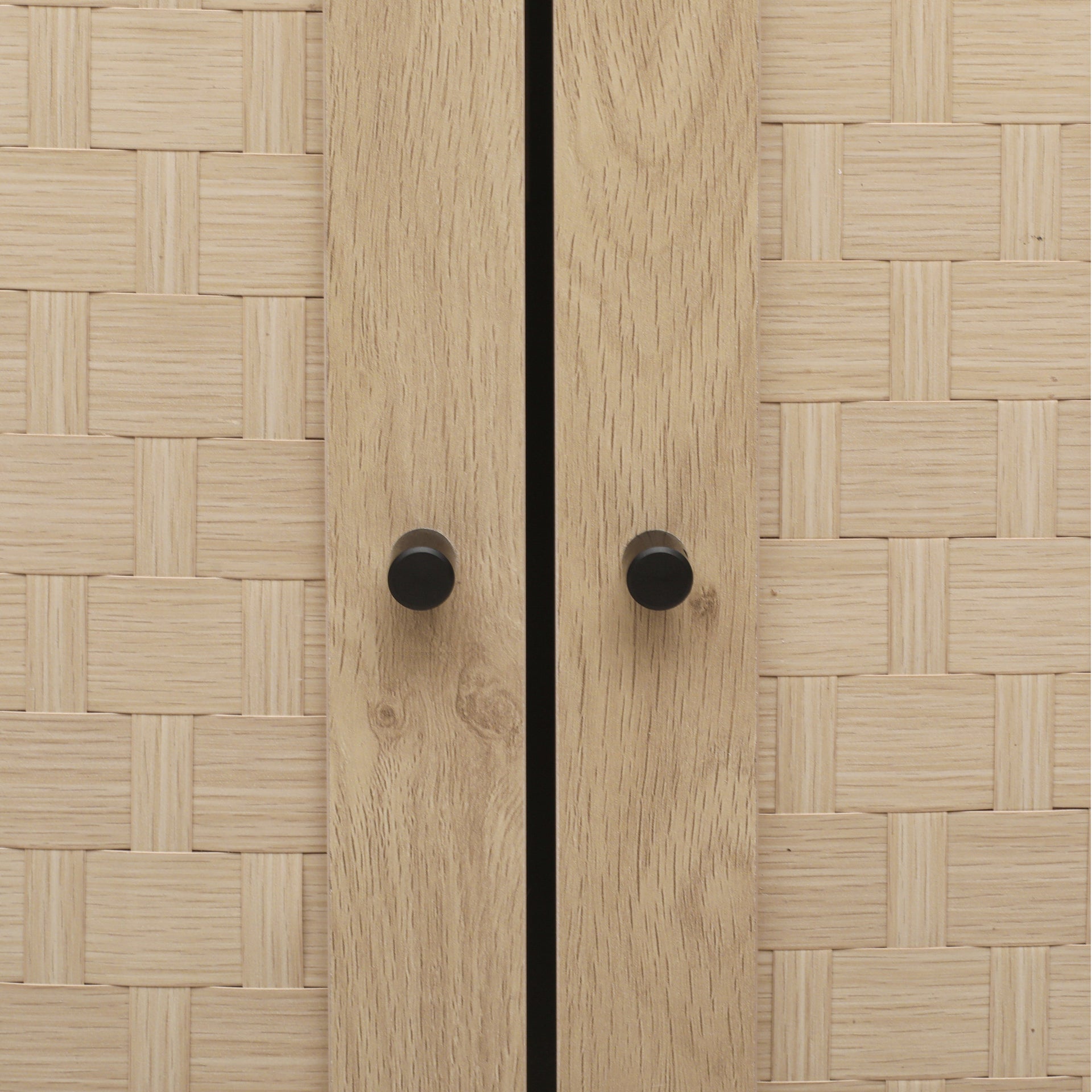 4 Door Accent Cabinet Sideboard Buffet Storage Cabinet with Adjustable Shelf for Entryway Living Room Bedroom