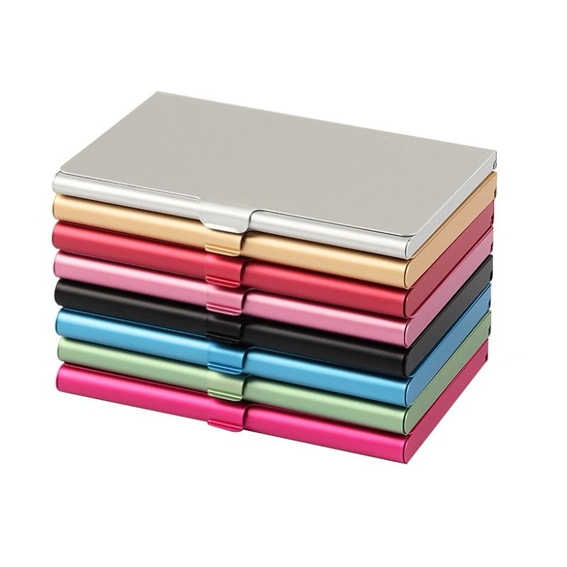 Creative business card case stainless steel Aluminum Holder Metal Box Cover Credit Men business card holder card metal Wallet