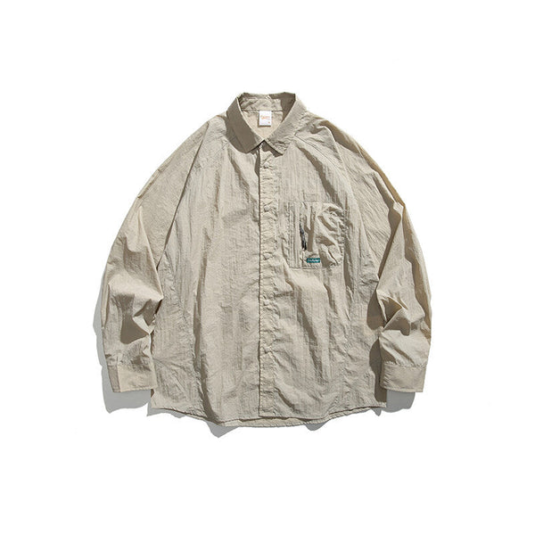 Casual sun protection long sleeved shirt jacket men's shirt