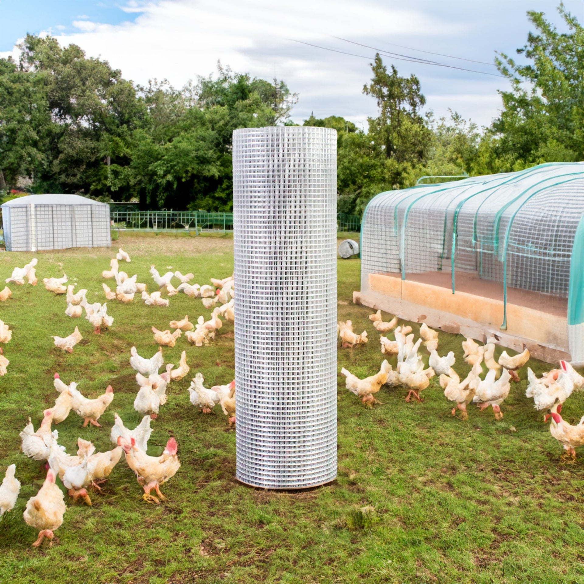 Hardware cloth 1/4 inch 48 inch x 100 foot 23 gauge, hot-dip galvanized welded metal wire fence roll