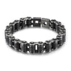 Bicycle Bracelet Titanium Steel Personalized Men's Motorcycle Chain Accessories - black 1 13mm22.5cm