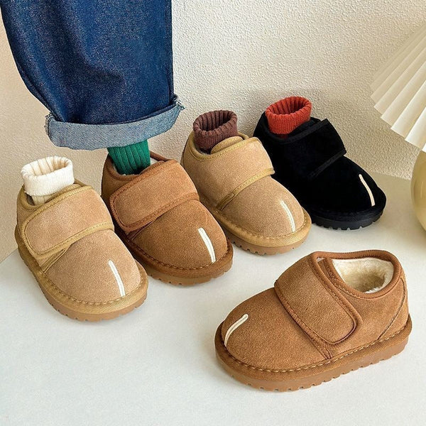 Baby Cotton Shoes Autumn/Winter New Children's Velvet Shoes Men's and Women's Shoes Fake Split Toe Snow Boots
