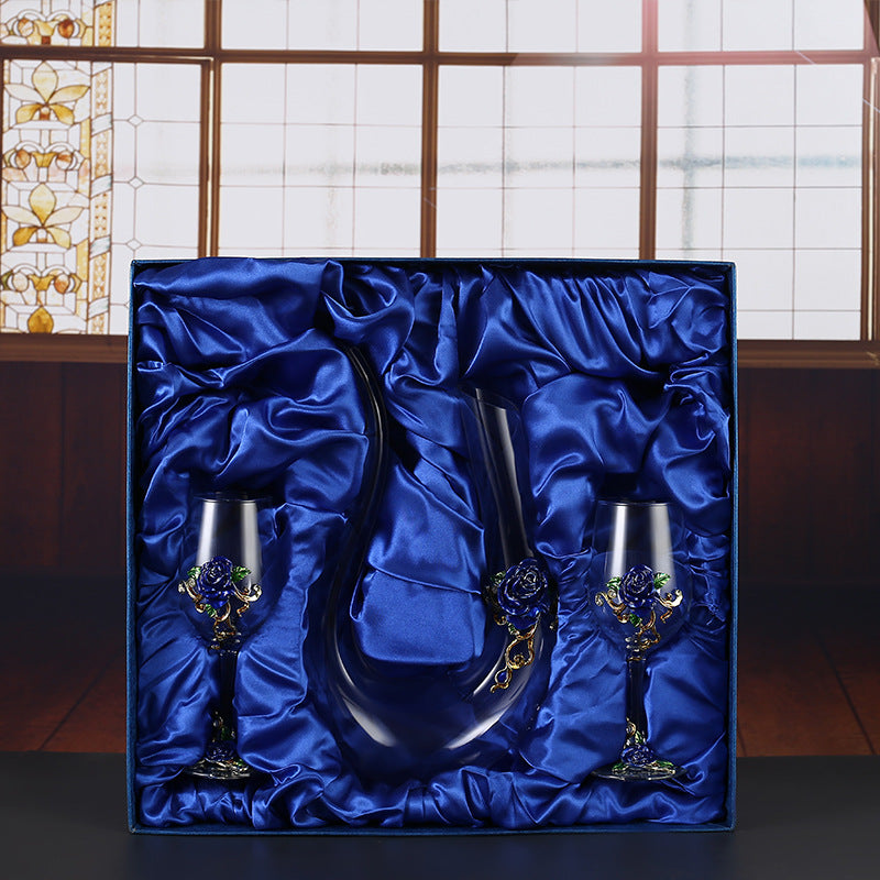 Household enamel crystal glass red wine glass goblet decanter