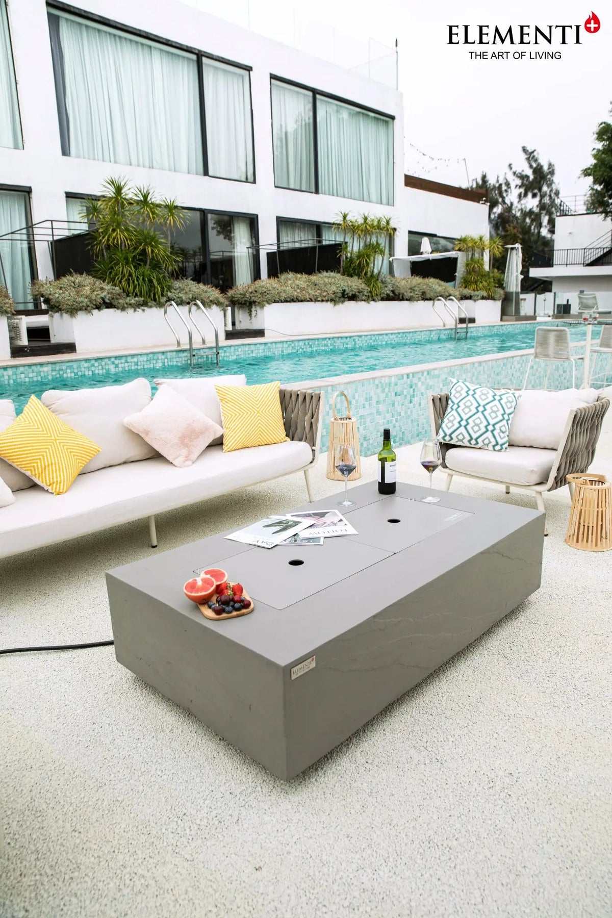 Meteor GFRC Concrete Fire Table — Elementi Plus