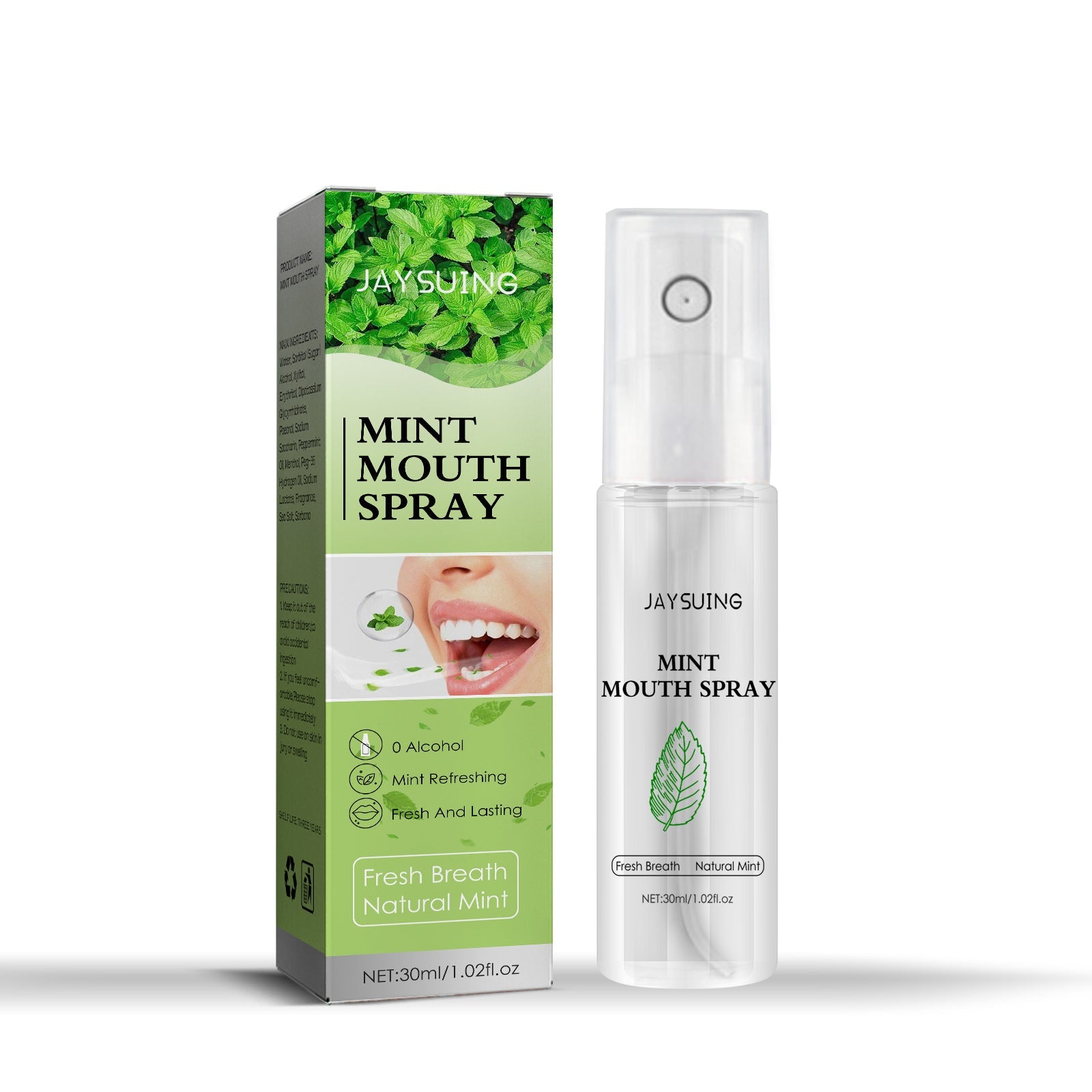 Breath Fresher, Retain Fragrance Remove Odor Portable Minty Breath Freshening Spray