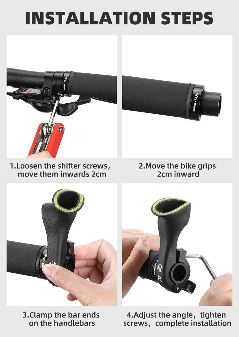 Ergonomic Design MTB Bicycle Road Gravel Mountain Bike Handlebar Bar Ends Gravel Bike Accessories Bike Grips