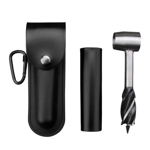 Outdoor Survival PU Punching Tool Wood Drill Birch Water Intake Outdoor Stainless Steel Drill Bit Support Drill Set