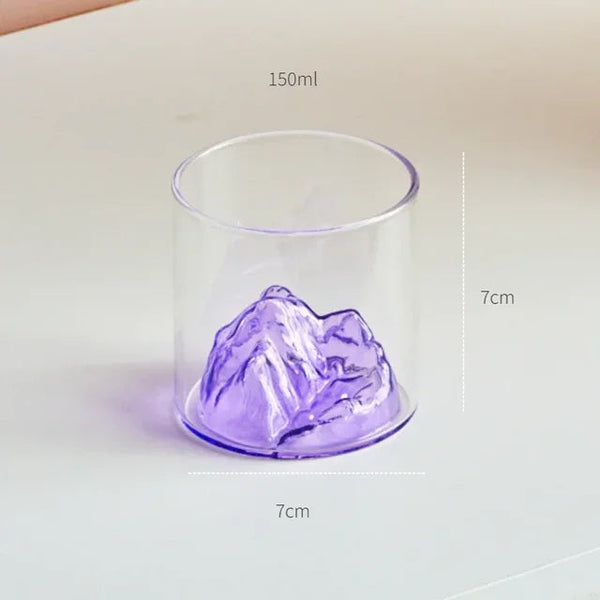 Small Transparent Glass Coffee Cup Mountain Glass Whisky Heat Resistant Tea Drink Milk Juice Cup Cups Drinking Glasses