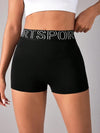High Waist Active Shorts - Black / M