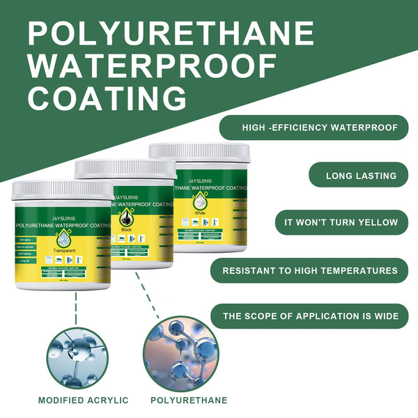 Polyurethane Waterproof Coating, Roof Bathroom Pipe Leakproof Smashing Brick Transparent Waterproofing Agent Wall Paint