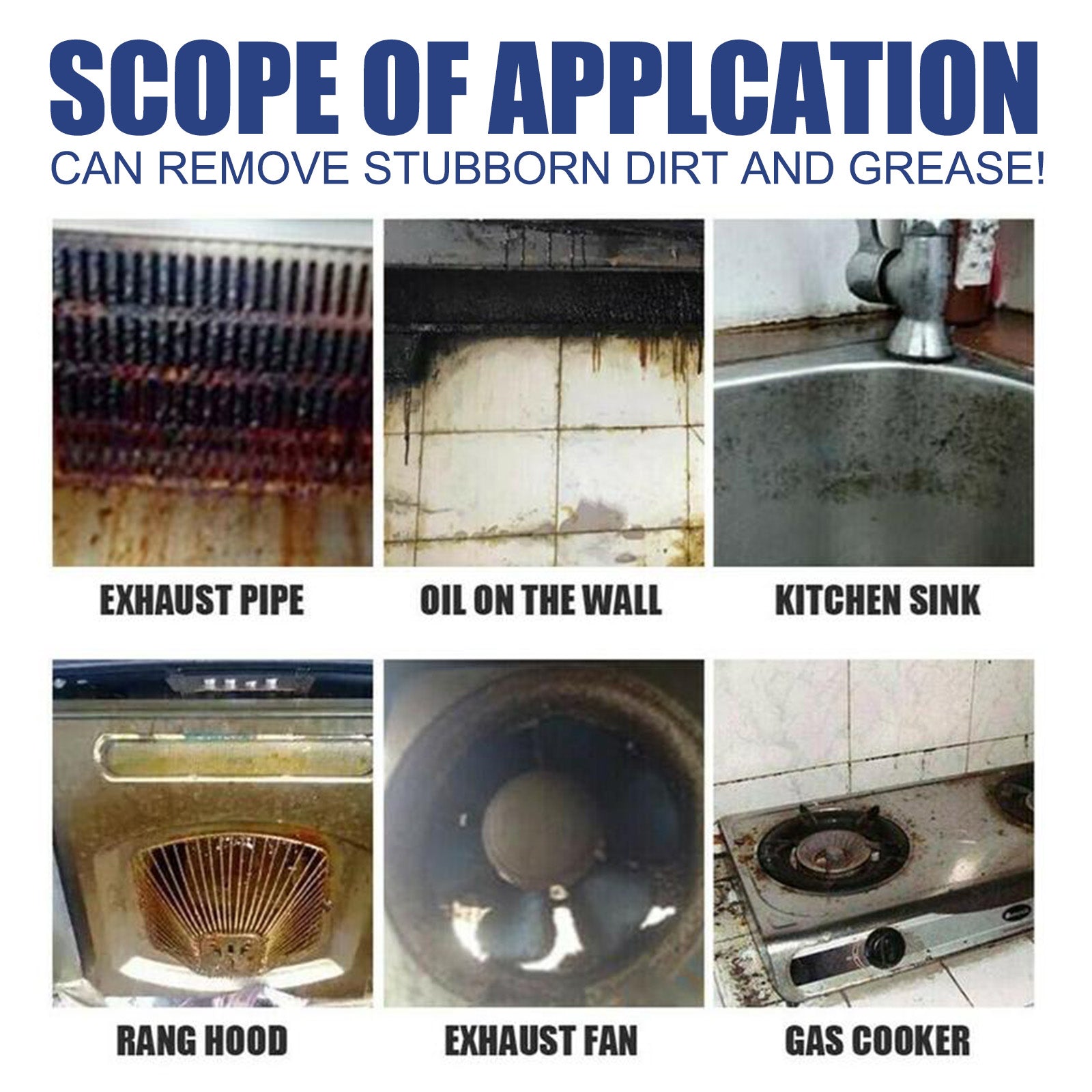 Oil Foam Cleaner Multi-Purpose Heavy Oil Foam Cleaner For Kitchen Stove Hood