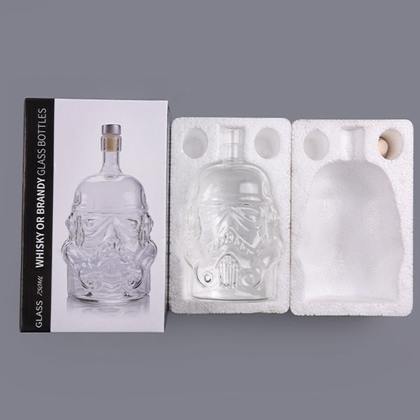 High borosilicate heat-resistant and cold resistant glass wine bottle Star Wars White Soldier glass wine bottle creative decanter liquor dispenser
