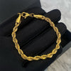 Hip hop gold Fried Dough Twists chain thick bracelet small jewelry chain