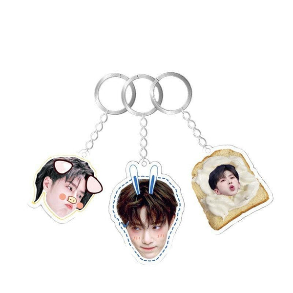 Acrylic keychain custom pet glue pendant pendant diy anime star photo