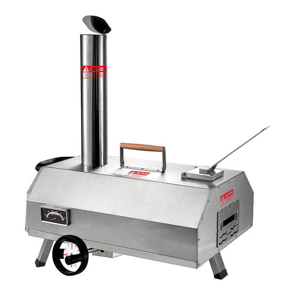Semi-Automatic Silver 12 Outdoor Pizza Oven Portable Wood Fired Pizza Oven