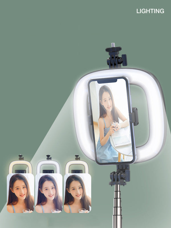 New P40D Square Fill Light Selfie Stick Portable 6 Inches Fill Light Anchor Beauty Light Live Support