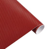 127*20CM 3D  Auto Carbon Fiber Vinyl Film Carbon  Car Stickers Decal Car Styling - Red