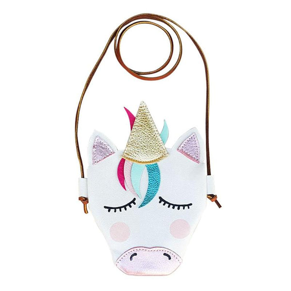 Cute Cartoon Animal Horse Leather Shoulder Bag Coin Purse Messenger Bag Babies Girls Kids Gift Mother Baby Diaper Bags Outdoor