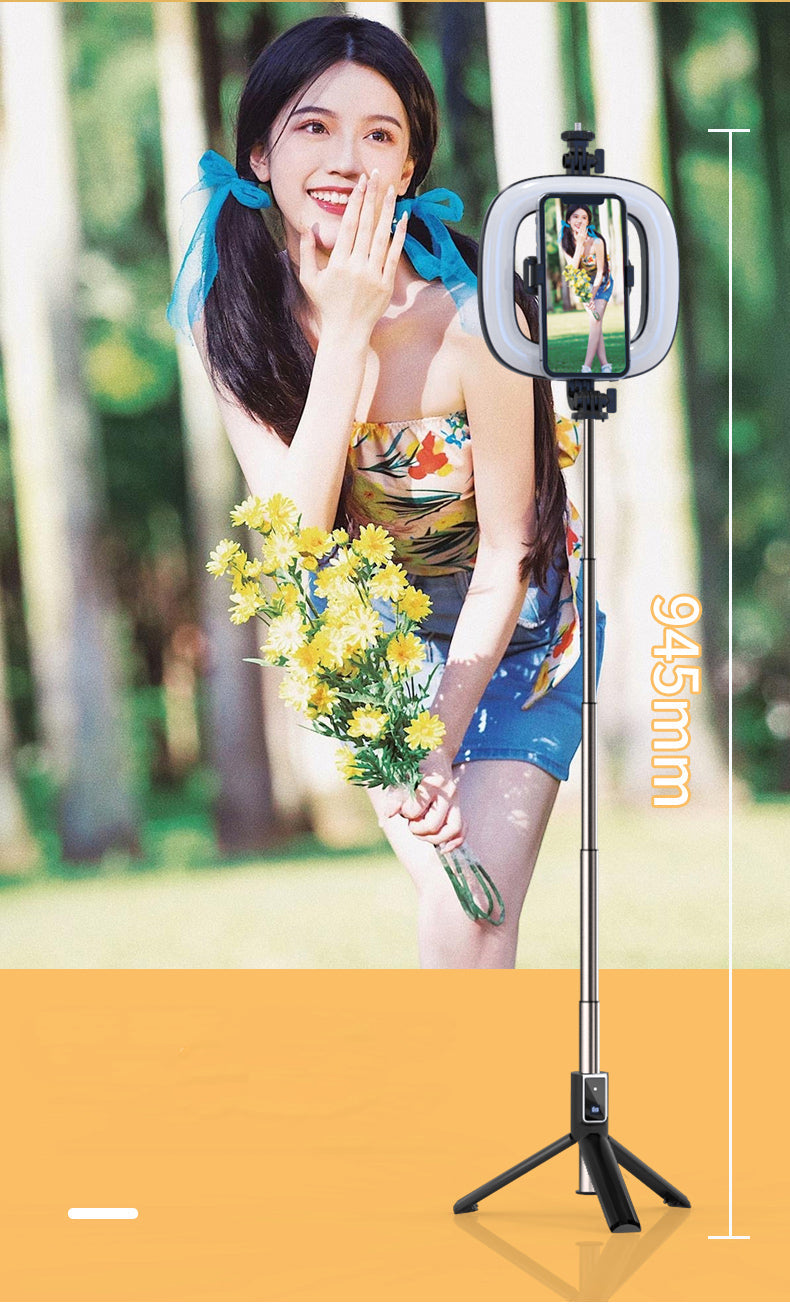 New P40D Square Fill Light Selfie Stick Portable 6 Inches Fill Light Anchor Beauty Light Live Support