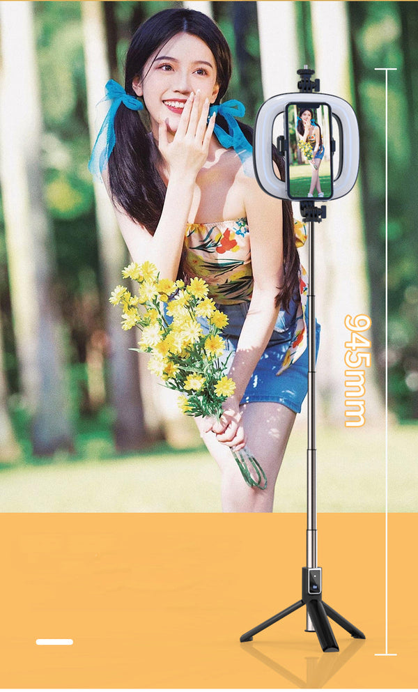 New P40D Square Fill Light Selfie Stick Portable 6 Inches Fill Light Anchor Beauty Light Live Support