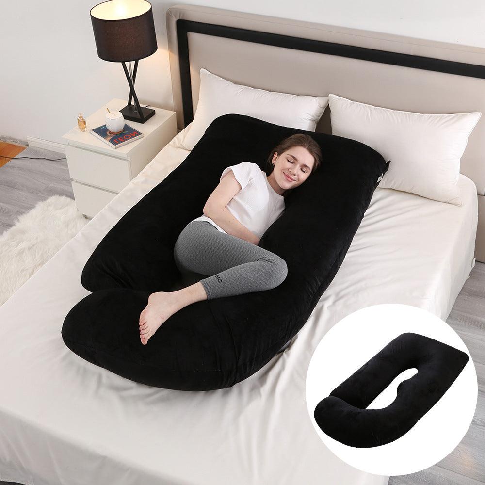 Pregnant women's pillow waist protection side sleeping slope pillow J-shaped pregnancy sleeping pillow