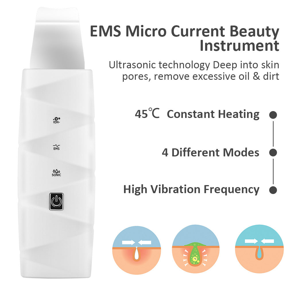 HailiCare Blackhead Removal Instrument Skin Shovel Ultrasonic Iontophoresis Instrument Heating Microcurrent Beauty Instrument