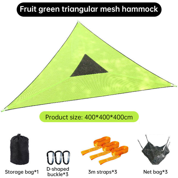 2025 Portable triangular camping hammock with air polymer, multi-scene travel use.