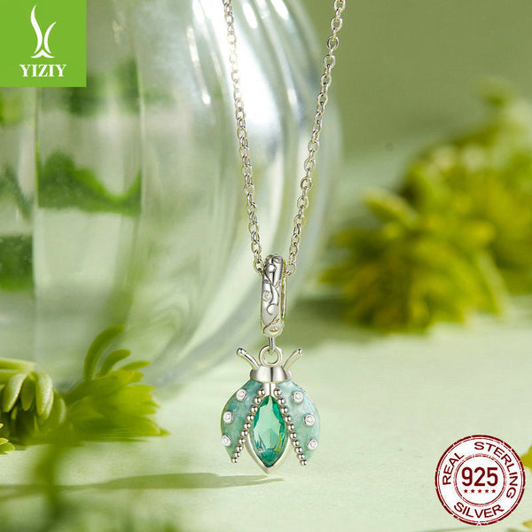 Silver Charm Original Forest Oasis Butterfly Ladybug DIY Bracelet Beads Spring Fresh s925 Pure Silver Beads