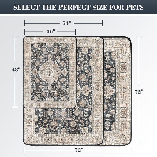 Scandinavian Minimalist Carpet Pet Mat, Stain-Resistant and Easy to Clean Sofa Coffee Table Mat, Urine-Proof Cat and Dog Pad