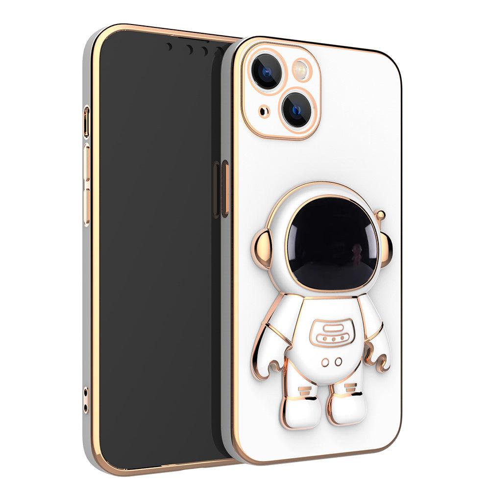 6D  Astronaut Bracket Apple 13ProMax Mobile Phone Case Comes With Lens Film Suitable For iPhone12 Protective Soft Case